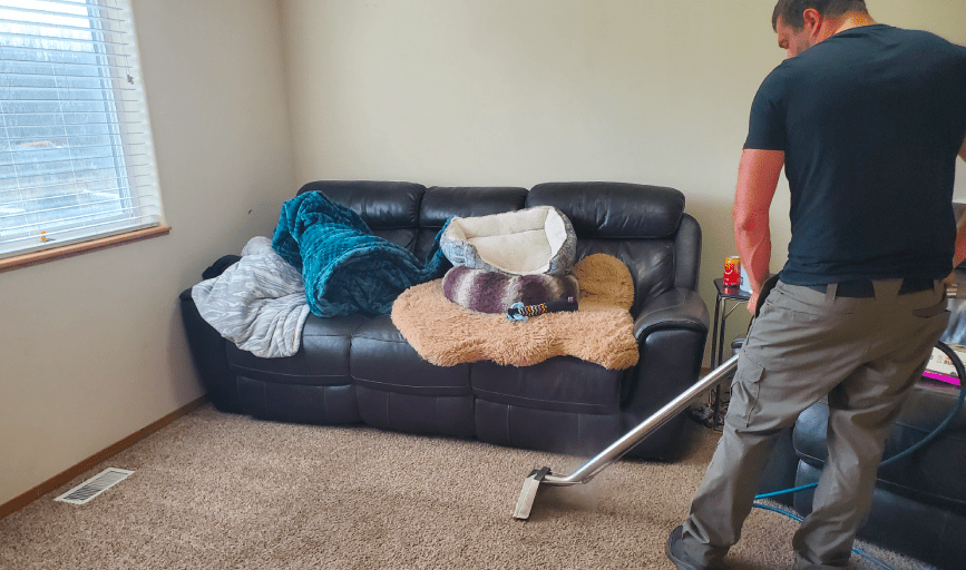 Freshly cleaned carpet in a Palmer, AK home